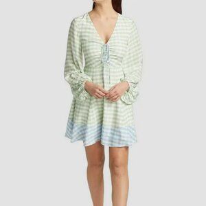 Staud Olivier Gingham Mini Dress